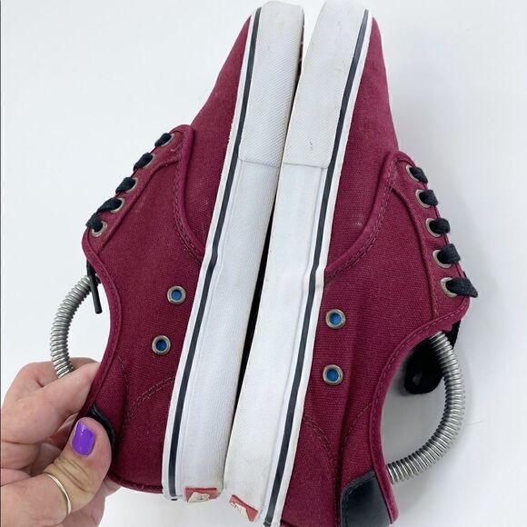 Vans Men's Chima Ferguson Pro Plaid Canvas Sneakers Burgundy Red Size 7 - Picture 3 of 10